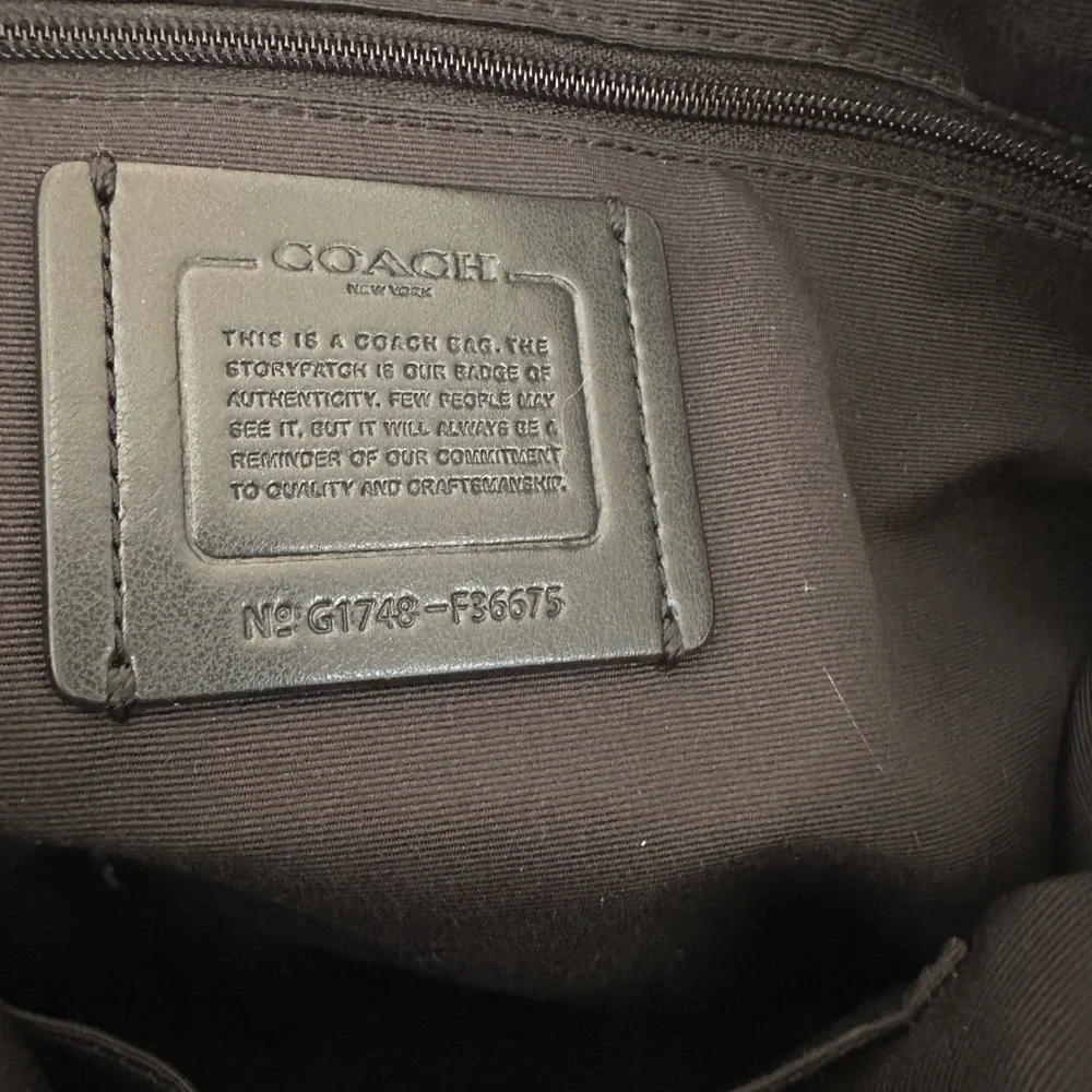 Coach Black Leather Shoulder Bag